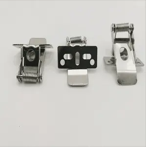 Clips de resorte de acero de montaje de metal plano plegable personalizado/Abrazadera para luces led