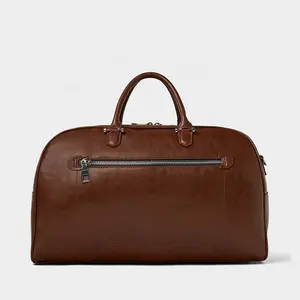 Mens duffle วันหยุดสุดสัปดาห์ผู้ชาย smart polo แฟนซีหนัง hand bag กระเป๋าเดินทาง