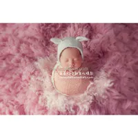 רקע צילום תינוק שמיכת תינוק צמר מתולתל שמנמן Flokati שכבת בד פוזות שטיח מחצלת רקע תמונה שזה עתה נולד
