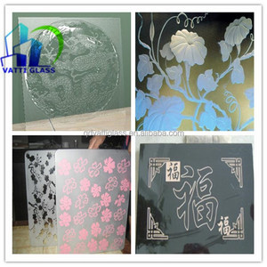 Verre de fenêtre décoratif sablé pour salle de bain, verre de fenêtre incassable, verre de fenêtre à motif sablé, au mètre carré - Product Image 2