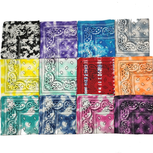 Tinta bordada unissex de poliéster multicolorida, gravata bordada e quadrada <span class=keywords><strong>bandana</strong></span>
