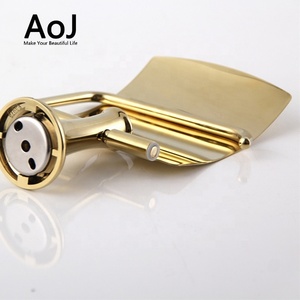 Portarrollos de Papel Higiénico de Pared, Diseño Tradicional, Ecológico, de Aleación de Zinc, Cromado en Oro, 3 Años de Garantía - Product Image 2