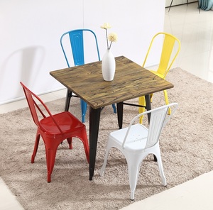 Ngoài trời Trong Nhà Sử Dụng Vậ<span class=keywords><strong>t</strong></span> Liệu Kim Loại Nhà Hàng Ghế Và Bảng - Product Image 2