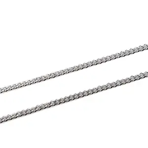 Wholesale link curb twisted stainless steel necklace chain roll silver chain for women necklace