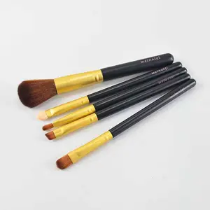 5 pcs black and Black or as you request gold rose makeup brush distributor kabuki brush set