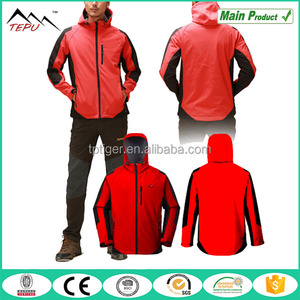 2025 New Hooded Wind 3-Layer Coat <strong>Waterproof</strong> Men <strong>Red</strong> Softshell <strong>Jacket</strong> - Product Image 3