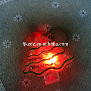 Navidad Santa claus muñeco de nieve llavero del árbol de Navidad con luz de colores intermitente - Product Image 4