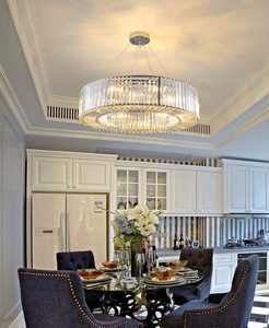 Illuminazione moderna anello rotondo di cristallo Luce del pendente <span class=keywords><strong>lampadario</strong></span> cerchio - Product Image 4