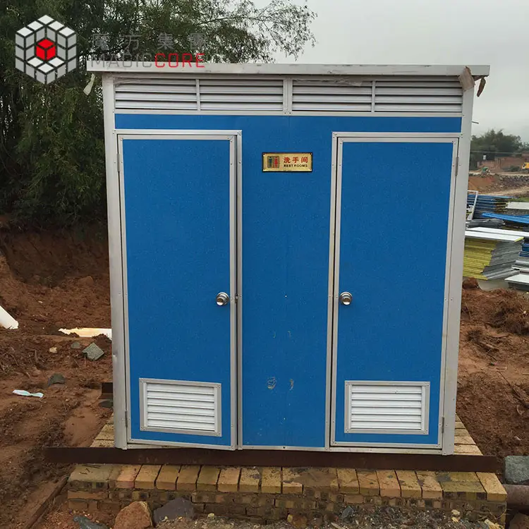Outdoor steel frame structure removable foam portable toilets 3 rooms portable toilet china new portable toilets for sale