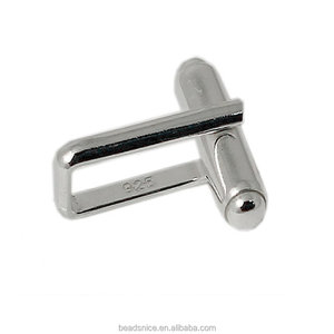 Mancuernillas de <span class=keywords><strong>Plata</strong></span> de Ley 925 para Hombre, Mancuernillas Personalizadas para Boda, Parte Trasera de 18x17 mm, Regalo Perfecto para Él, Se Venden por Unidad, ID28330 - Product Image 1