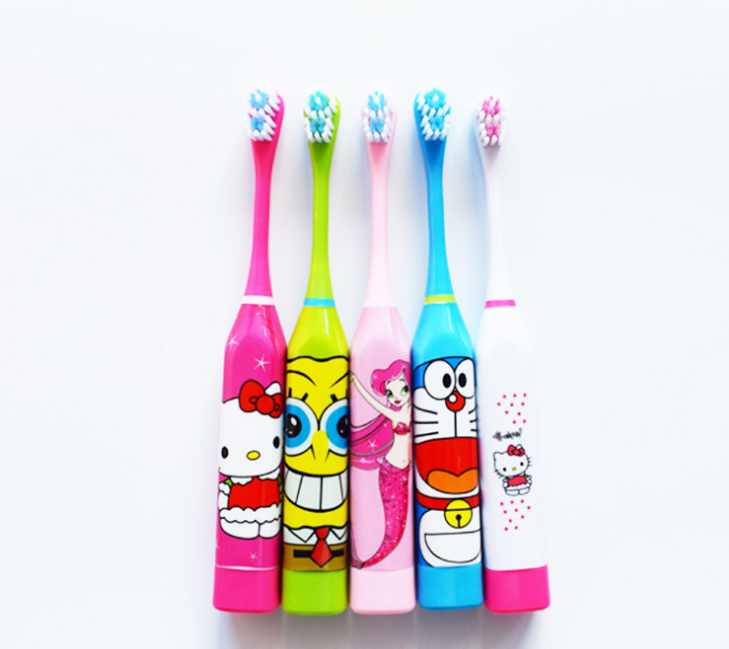 Креативная Детская электрическая зубная щетка Мультфильм полностью автоматическая ультразвуковая электрическая зубная щетка