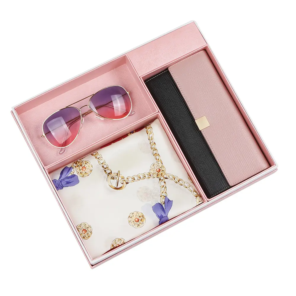 Classic combo design 100% silk scarf and genius leather wallet gift suit for girls