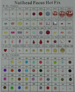 iron on nailhead focus hotfix material series size and shape color catalog