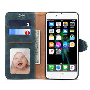 Custodia per Telefono con Design a Libro Pieghevole per <span class=keywords><strong>iPhone</strong></span> <span class=keywords><strong>6S</strong></span> <span class=keywords><strong>Plus</strong></span> con Supporto e Slot per Carte di Credito - Product Image 4