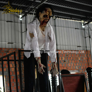Casa embrujada, valla de horror de zombies, tamaño real, fantasma para sala de <span class=keywords><strong>escape</strong></span>, halloween - Product Image 1