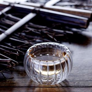 PROMO CHAUDE 2021 <span class=keywords><strong>Verre</strong></span> à shot <span class=keywords><strong>double</strong></span> <span class=keywords><strong>paroi</strong></span> en forme de citrouille, mini tasse à thé Pu-erh anti-brûlure, tasse à thé économique avec protection thermique - Product Image 3
