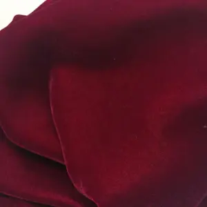 factory direct sale solid100% micro polyester wine woven korean velvet 5000 fabric cloth for women