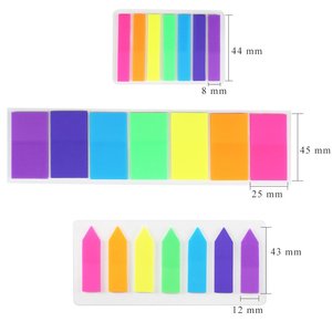 Notes autocollantes de bureau transparentes en PET avec flèches colorées personnalisées - Product Image 3