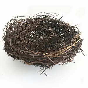 アートクラフトホームパーティーガーデニングデコレーションのためのフェイクナチュラルグレープバイン籐小枝つる鳥の巣