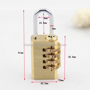 CH-04K CJSJ 4 अंकों की संख्या डिजिटल संयोजन ताला पीतल ताला - Product Image 2