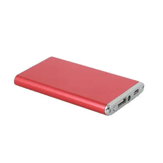 Powerbank de alumínio personalizado, banco de energia fino de alumínio