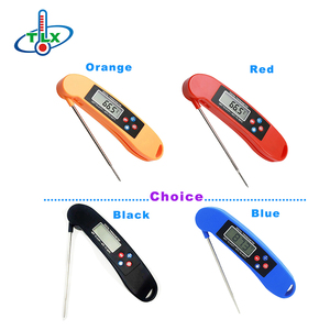 2017 mejor venta sonda plegable barbacoa carne termómetro hablar con rojo - Product Image 3
