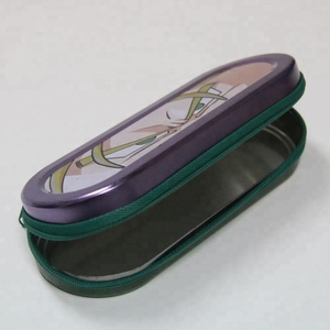 Metallo barattolo di latta cassa di matita con la chiusura lampo e su misura di stampa <span class=keywords><strong>completo</strong></span> - Product Image 2