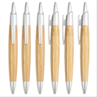 Werbe Werbung Günstige Individuelles Logo Bambus Stift Holz Stift ursprüngliche ökologie nach holz kugelschreiber mit clips und logo