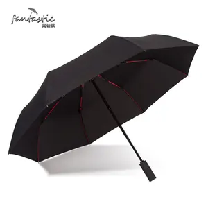 온라인 직접 판매 좋은 가격 맞춤형 우산 쉬운 맞춤 고무 손잡이 도매 자동 접는 우산