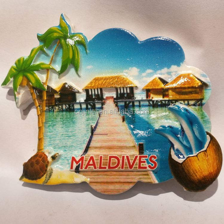Malediven 3D Kühlschrankmagnet - Reisesouvenir & Deko Für Zuhause