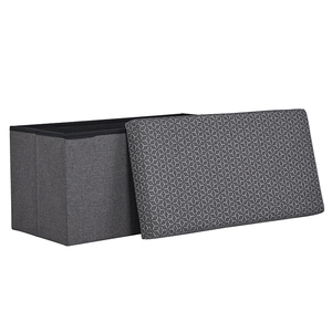 Fina e bonita cinza teal mesa de café fezes de armazenamento otomano - Product Image 4