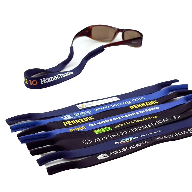 Corda de óculos de sol para crianças, cinta de neoprene para óculos de sol, esportiva, personalizada, direta de fábrica