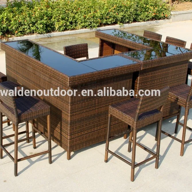 Домашняя барная мебель/уличный барный стол/Плетеный барный стул у моря