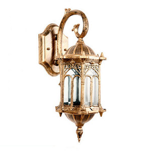 Candelabro de bronce negro <span class=keywords><strong>para</strong></span> exteriores, luces <span class=keywords><strong>para</strong></span> balcón residencial, E27, jardín, Retro, lámpara de pared LED - Product Image 1