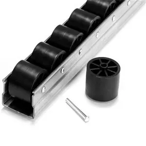 Plastic wheel heavy duty pallet roller track for sliding shelf system
