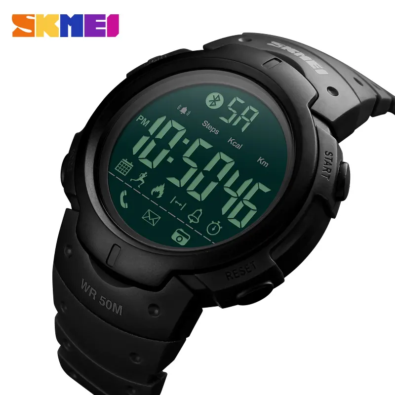 SKMEI 1301防水50AM Sport Calories Pedometer FitnessリロイIosとAndroid携帯電話Smart腕時計