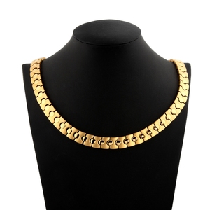 Collana a catena in <span class=keywords><strong>oro</strong></span> dal design semplice e alla moda per <span class=keywords><strong>uomo</strong></span>, modello 2025. - Product Image 2