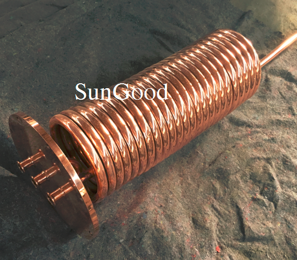 Красный медный конденсатор/медная катушка/медный конденсатор для дистиллятора/фотоаппарата