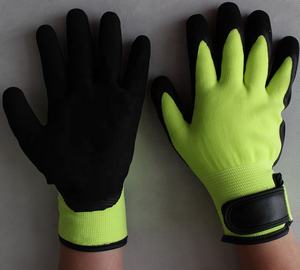 Suncend fabrika düşük fiyat akrilik terry liner sandy nitril kaplı soğuk dayanıklı iş eldivenleri - Product Image 3