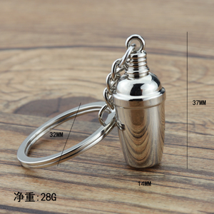 Mini <span class=keywords><strong>Bar</strong></span> à Whisky 3D Métal Outil Porte-clés Shaker Porte-clés Barman Outils Pendentif Cadeaux - Product Image 3
