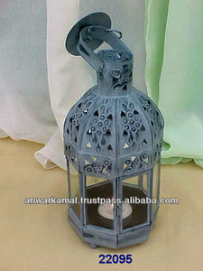 Antique Square Glass and Brass Cup and Hanging <b>Tealight</b> <b>Holder</b> Christmas Decorative Handmade Heat Resistant - Product Image 2