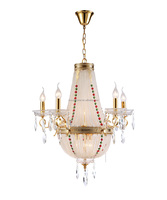 Lustre moderne en cristal en forme de goutte de pluie avec éclairage LED à économie d'énergie, température de couleur réglable 3000-6500K pour la décoration de mosquée