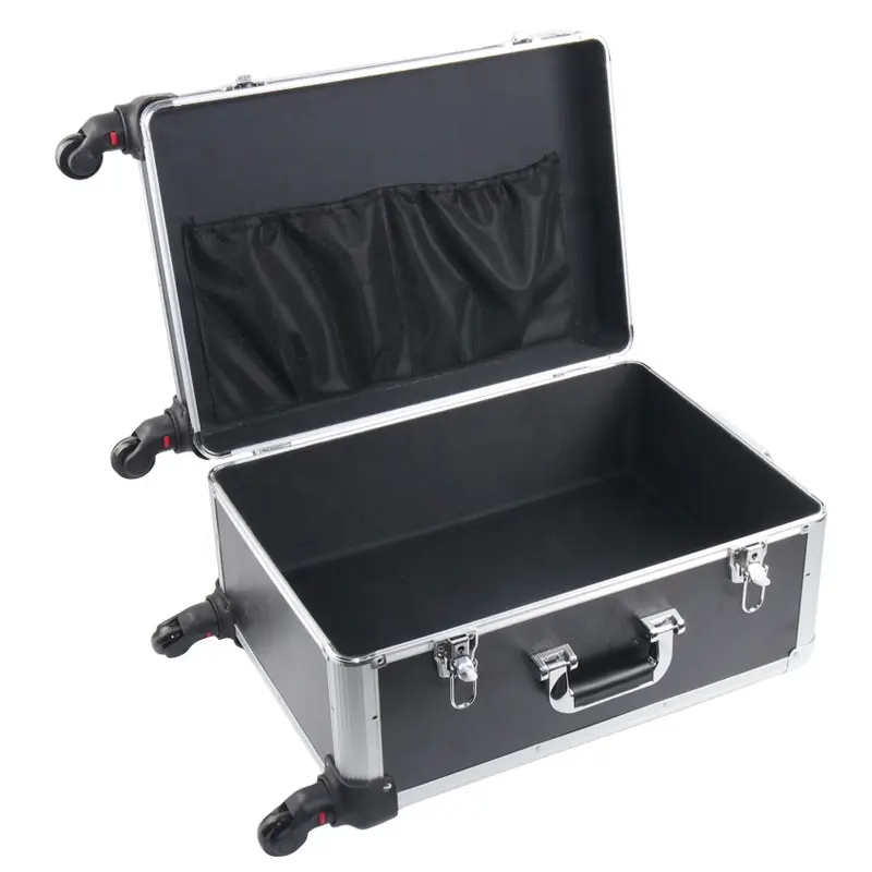 Werkseitig tragbares stoß festes und wasserdichtes Aluminium Magic Beauty Drawer Pilot Flight Case mit Bein rädern