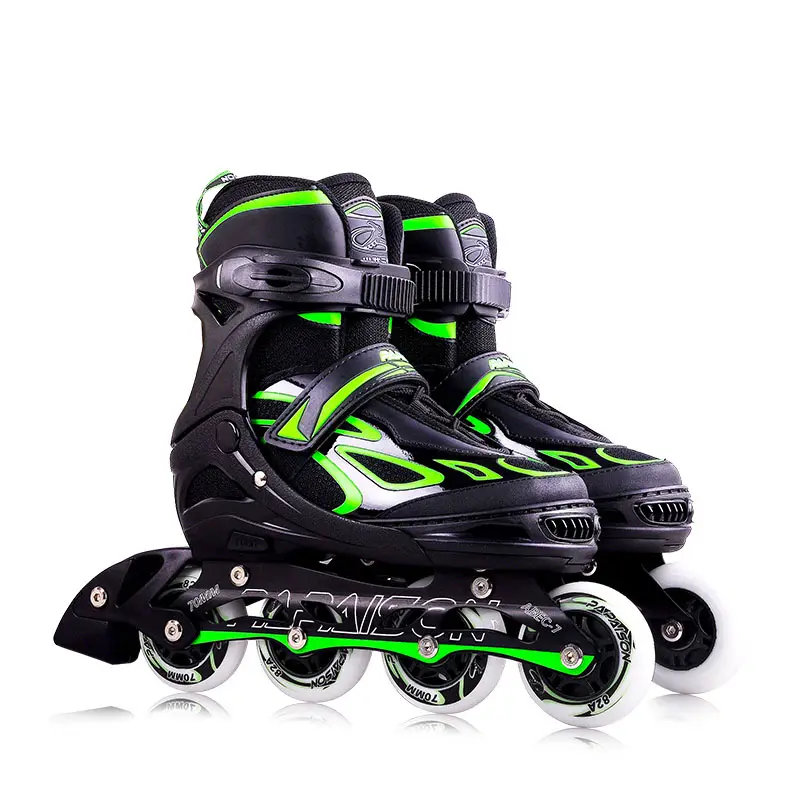 Aangepaste China Volwassen Speed Roller Schoenen Goedkope Kwaliteit Goede Pu Hoge Elastische Wiel Outdoor Indoor Inline Skates Voor Retail