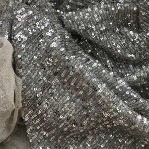 Zsy Chất Lượng Cao 5Mm Sequin Ren Vải 100 Polyester Sequin Lưới Vải Cho Ăn Mặc