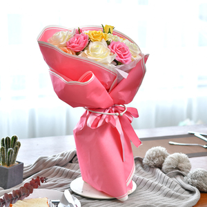 Shinewrap Cercles Concentriques Imprimé Tissu Fleur Cadeau Papier D'emballage - Product Image 4