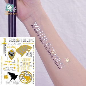Tatouage temporaire VT387/Temporary Eagle Pineapple Kirin, design métallique, tatouage corporel temporaire - Product Image 1