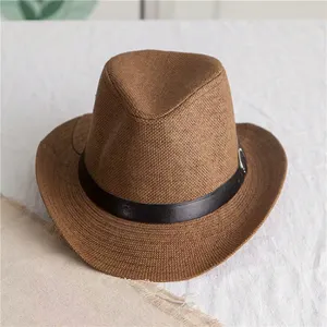 Cappello Unisex estivo Casual alla moda da spiaggia cappello da sole alla moda paglia Panama Jazz Cool Cowboy Fedora Gangster ciclismo sport all'aria aperta - Product Image 4