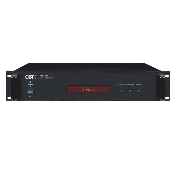 Audio Source for PA System Rack Mounted OBT-8710 AM/FM Tuner