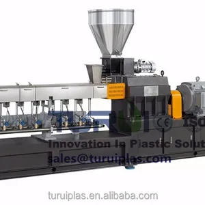 TURUI NEWEST PET ABS bottles plastic recycling pelletizer machine twin extruder